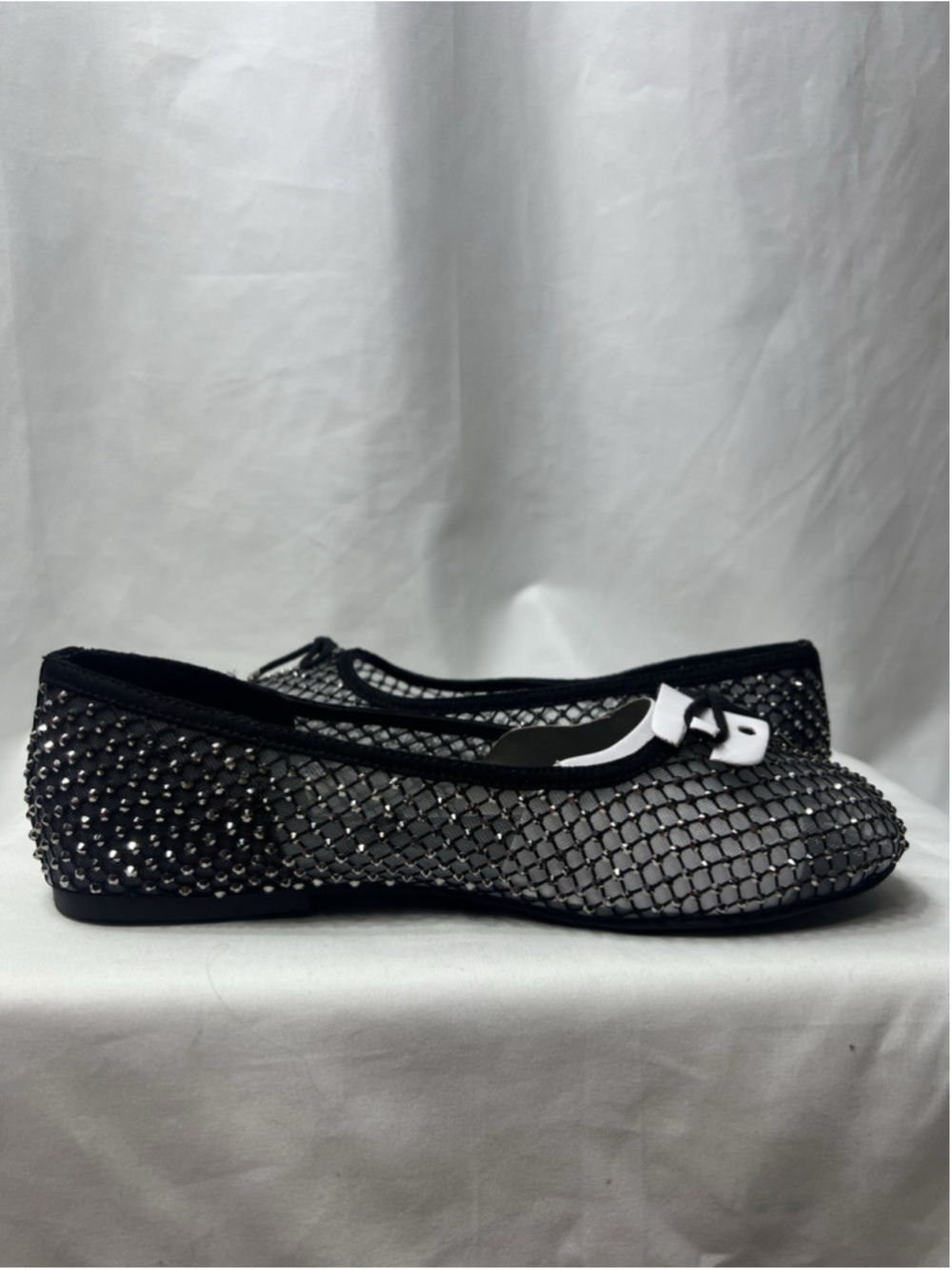 Torrid Women’s Black Embellished Mesh Ballet Flat 10.5WW Casual Party Festive - Picture 7 of 10